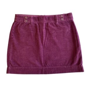 Ann Taylor LOFT Women’s Corduroy Mini Skirt Purple Size 6 GUC